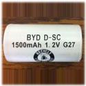 BYD D-SC 1500mAh 1.2V G27 Battery